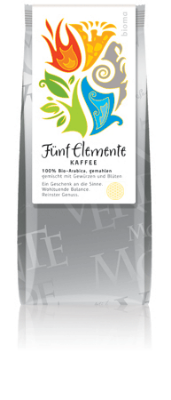 Bild von Fünf Elemente Kaffee,  250g gemahlen, 100%Arabica  M.H.D.: 12.2023